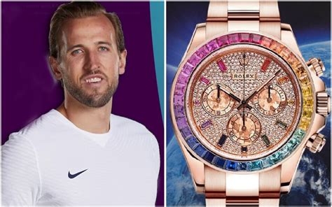 harry kane rainbow rolex watch|Harry Kane spotted wearing £520,000 'rainbow' Rolex .